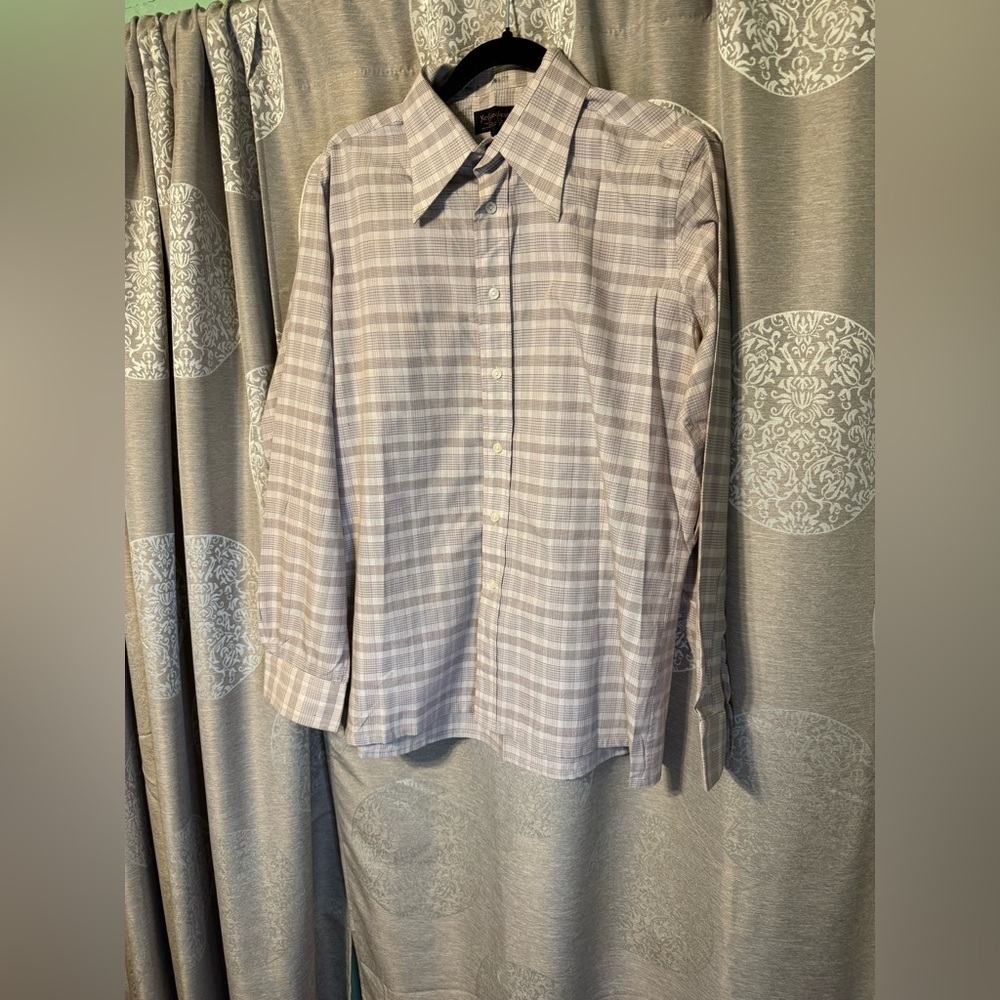 Yves Saint Laurent Made in British Men’s Shirt Size 16.5 L RN# 48743